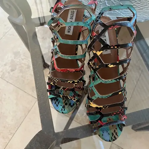 Steve Madden  very strappy high heel sandals