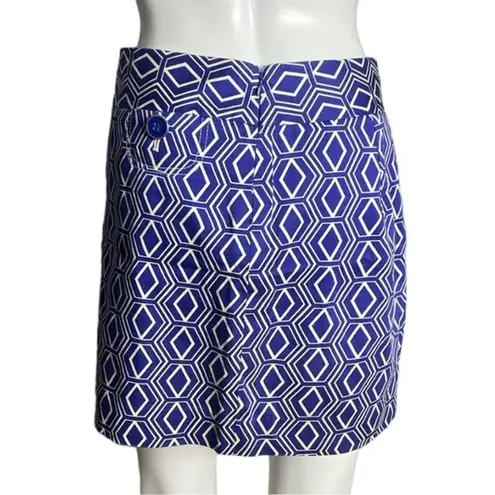 Outback Red Skirt Women 0 Blue White Geometric Pencil Straight Skirt Mini Career