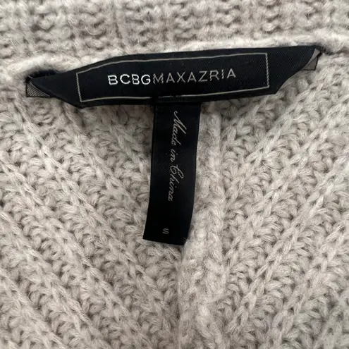 BCBG MAXAZRIA Full Zip Wide Collar Sweater