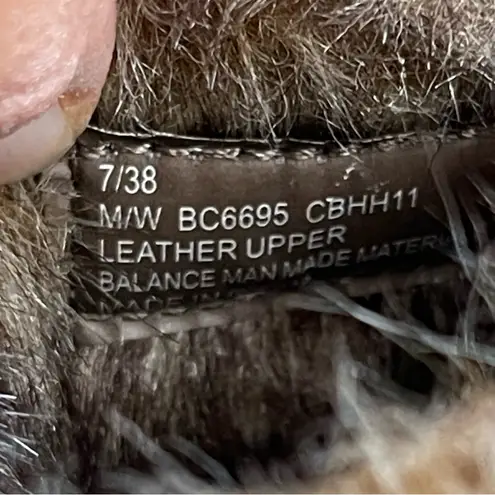 Boc by Born Brown Leather Faux Fur Lining Heeled Clog Mule Women’s Size 7 Boho