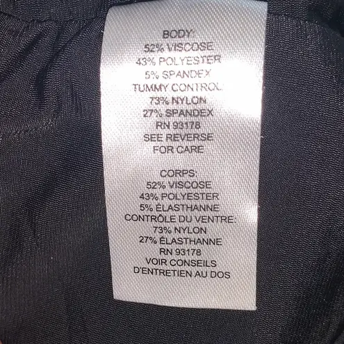 Tahari Pull On Casual Pants Tummy Control Gray Houndstooth Size XL