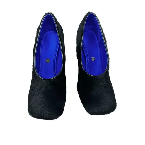 Givenchy Black Lamb Shearling Show Pumps 95mm Heels with Box & Dustbags EU 37