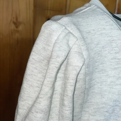 Ethereal crew neck pull over sweatshirt NWT gray puffed sleeve shoulders large