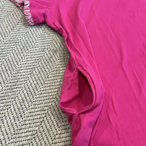 tribal femme Dress with fringe trim Pink Size XL