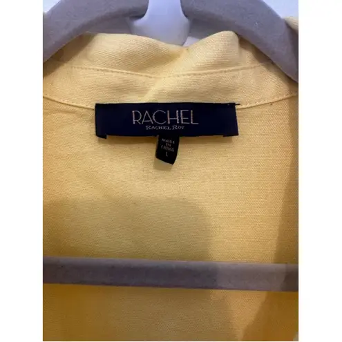 Rachel Roy Yellow Linen blend Sleeveless Top Size L