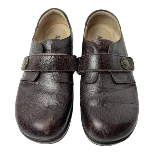 Alegria Brown Leather Espresso Gale Slip On Joleen Comfort Shoes Size 12
