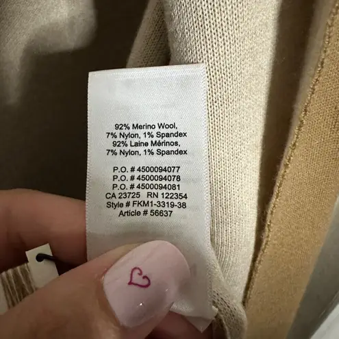 Babaton Beekman Cardigan Camel Tan Women's Size Large Open Front Aritzia