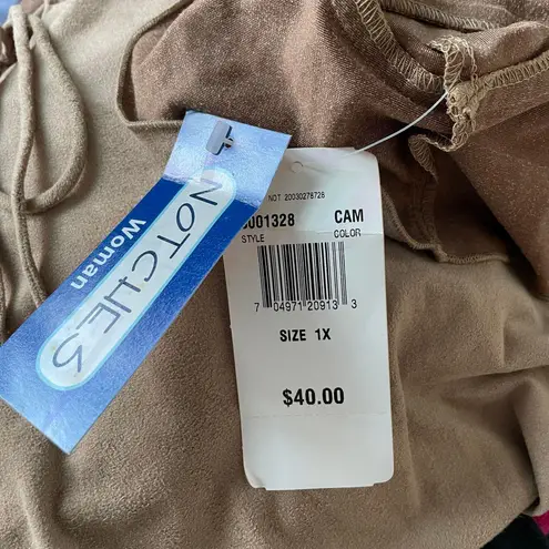 Notches NWT Vintage 90’s Suede Boho Western Blouse with Flared Sleeves size 1X