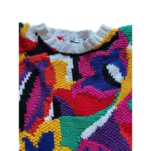 Vintage 90s Jennifer Reed Thick Oversize Pullover Sweater Size M Abstract Unique Size M