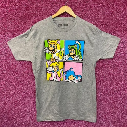 Super Mario Bros Furry Peach Toad Mario Luigi Nintendo Tee L