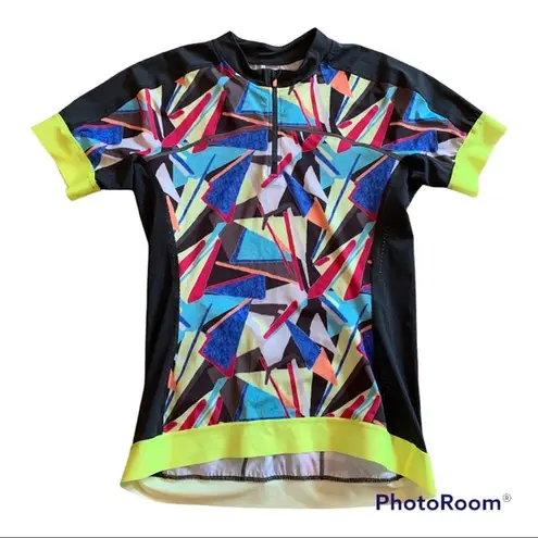 Sweaty Betty  Geometric Print Retro Style Cycling Bike Top size XL