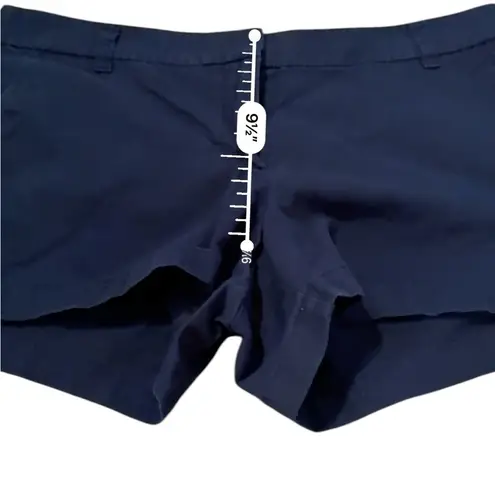 J. Crew Factory Chino Navy Blue Mid Rise Shorts Sz 16
