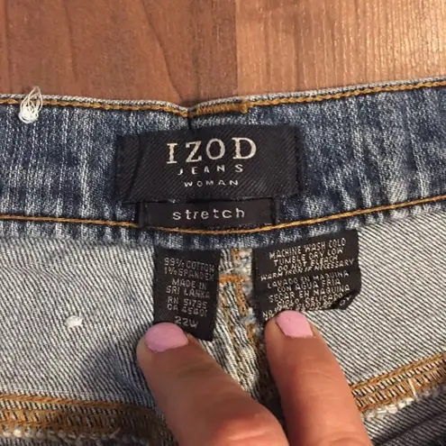 IZOD Jeans Women’s Denim Capri Pants Size 22W