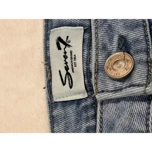 Seven 7 Jeans Womens 6 Blue Straight Denim Wide Leg Relaxed Medium Wash