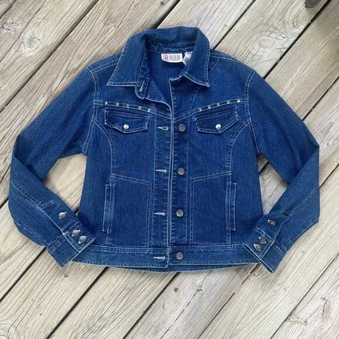 Bill Blass  Jeanswear Women's Vintage Denim Trucker Jacket Blue Size PS