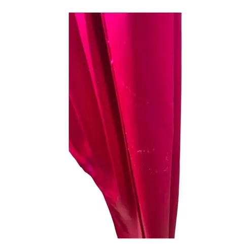 Lee NWT Sau  Preston Satin Maxi Dress One Shoulder High Slit Raspberry Size 6