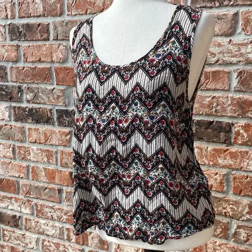 VERO MODA boho chevron & floral print tank top / L / Excellent condition