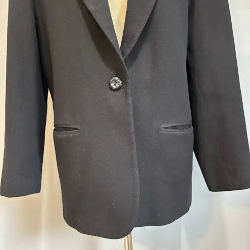 Sag Harbor Vintage Black Velvet Collar Blazer Y2K Minimalist Goth, Women’s Size 10