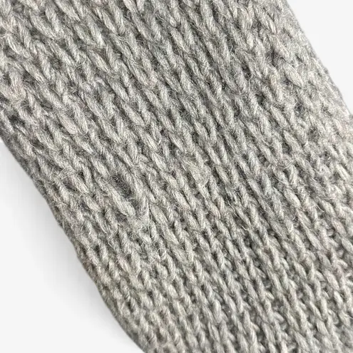 Centelli e Galluzzo Chunky Knit Wool Blend Scarf Taupe Gray 76”