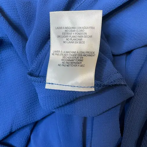 Donna Morgan Cobalt Blue Front Tie V-Neck Maxi Dress w/ Front Slit