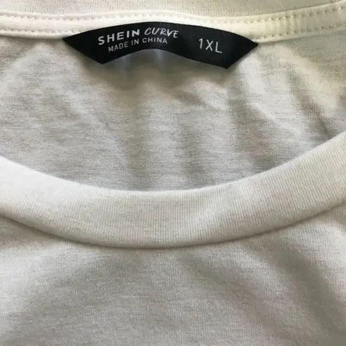 SheIn  Curve Plus Leopard Panel Colorblock Long Sleeve Pullover Sweater