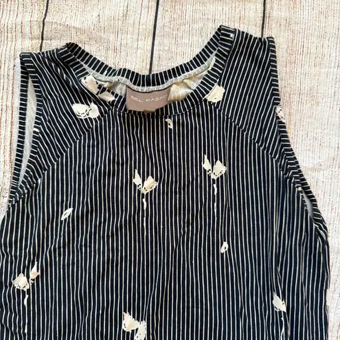 Anthropologie Bell Kazan  size small black white stripe floral print maxi dress