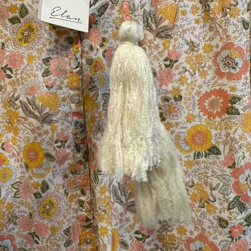 Elan Cream Relaxed Tie Front Tunic