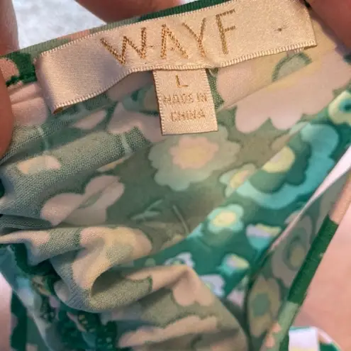 WAYF Floral Ruched Crop Top Size Large