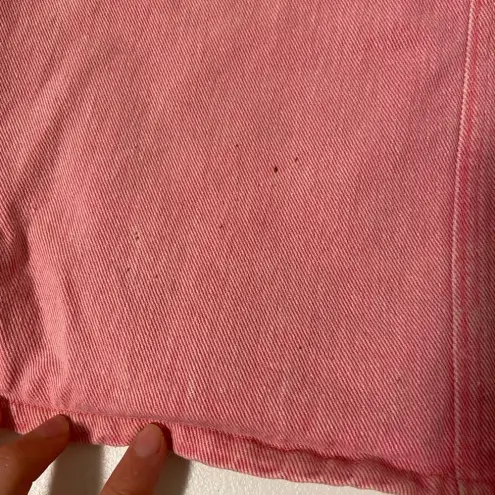 Vintage Street Worn women’s embroidered pink denim miniskirt — fits size 0