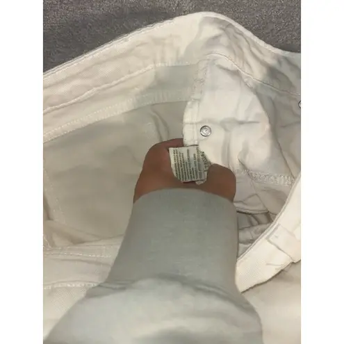 Garnet Hill relaxed 5 pocket jeans size 12 White Straight Leg