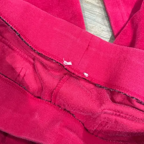 Juicy Couture  VINTAGE Hot Pink Velour Flared Low-rise Drawstring Sweatpants