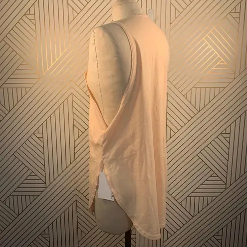 Electric & Rose Peach Orange Side Slit Tank Top Size L