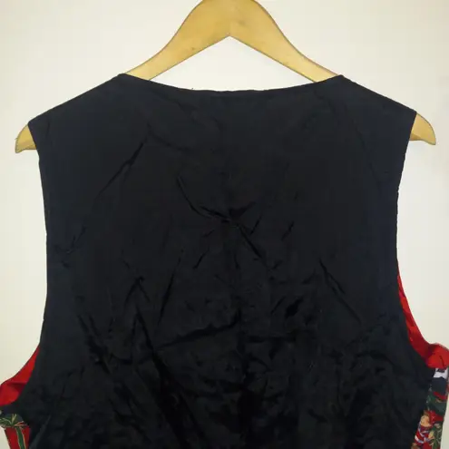 Imaginations Classic Collection Christmas Vest-Size 2X-Santa Workshop-Tie Back