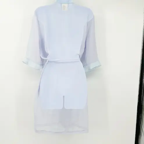 secret treasures Womens Lounge Sleep Nightie Tie Waist Sheer Robe Size M Lilac