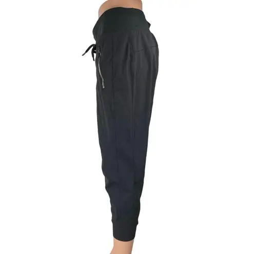 Athleta  Women's Black Drawstring Mid Rise Capri Athletic Jogger Pants Size 6 thumbnail 2