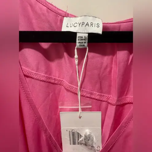 Lucy Paris NWT Pink Button-Down Dress from Nordstrom. Size L. Adjustable waist