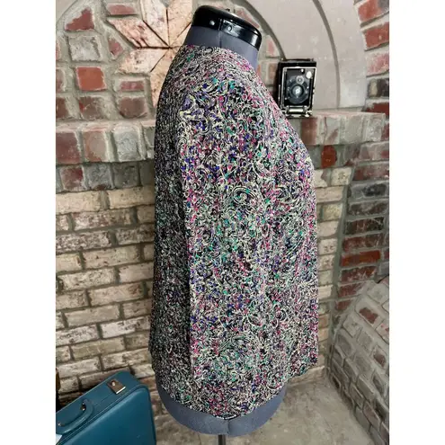 D. Jeans Alex tank top and jacket formal party purple teal sparkle