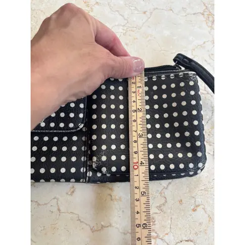 Relic Black & White Polka Dot Wristlet Clutch