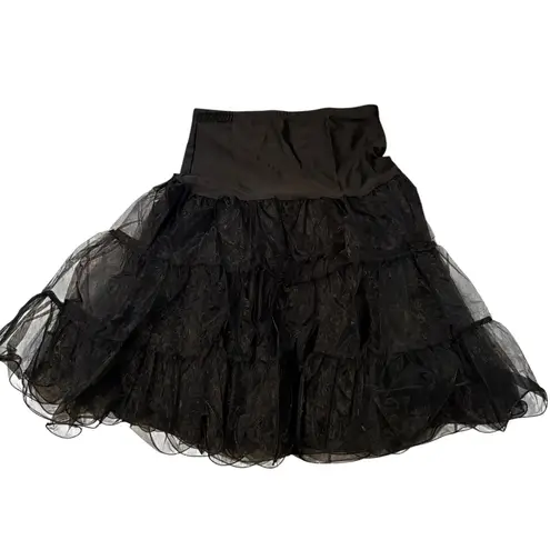 Grace Karin NWT, Black Crinoline Tule Petticoat Underskirt, Sz M