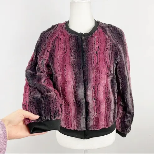 Eight Sixty Faux fur bomber jacket Size XS