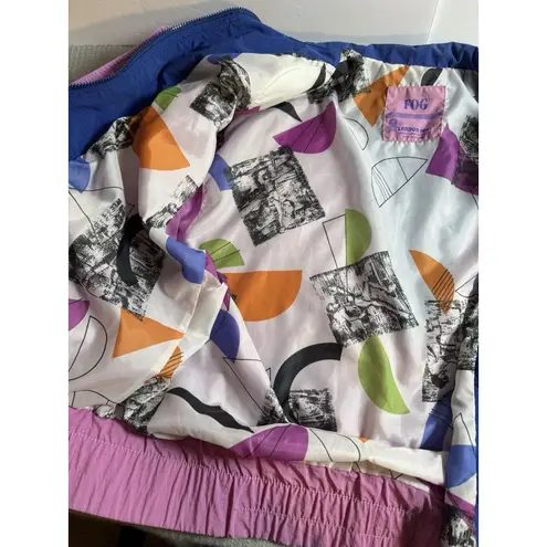 London Fog Vintage 80’s Jacket Windbreaker Coat Adult Size Large Purple Blue