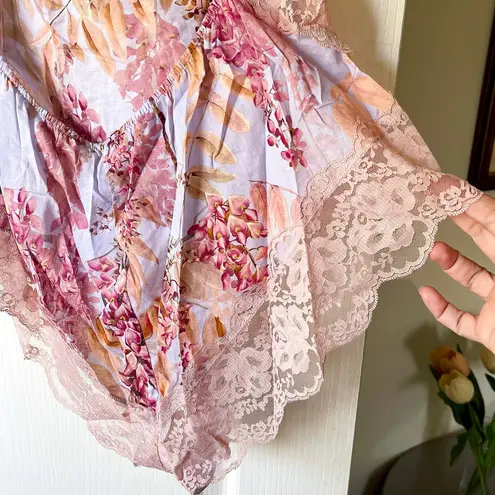 Zimmermann Botanica Teddy Bodysuit Lace Floral Pink Milettia Size 10 NWT