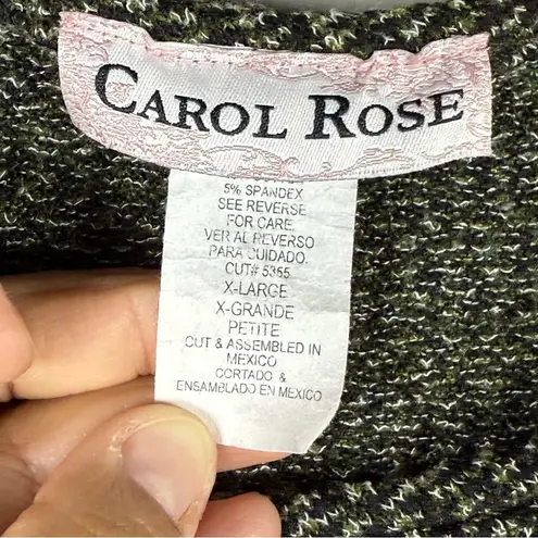 Carol Rose Textured Olive Sweater SZ:XL