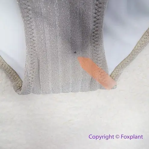 Solid & Striped New! The Tenley metallic ribbed bikini string bottom, size XL