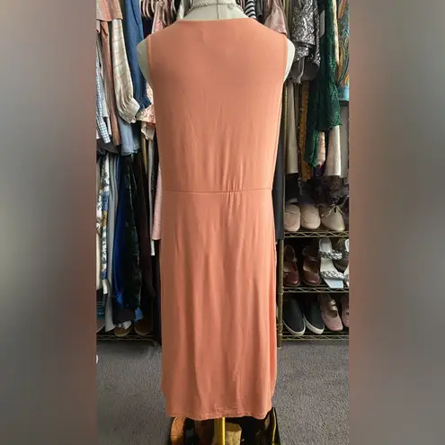 Workshop Republic Clothing Workshop Orange Sleeveless Sheath Midi Dress