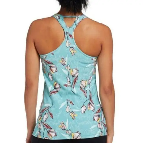 Calia Move Fitted Garden Gate Blue Floral Tank Top Size XS