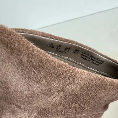 Dr. Scholls Dr. Scholl’s Dakota Taupe Brown Suede Ankle Booties with Wedge Heel Lace-Up