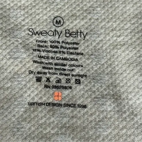 Sweaty Betty  Women’s Size M White Heather Gray Reflective Sleeveless Tank Top