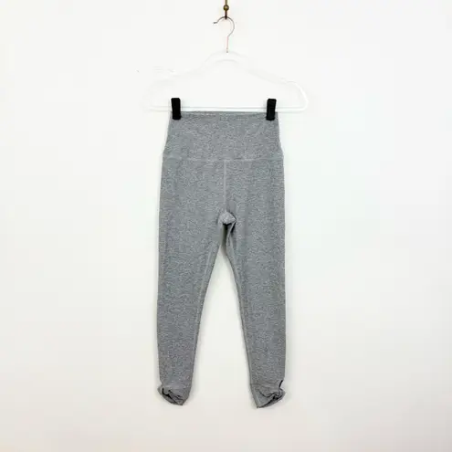 Beyond Yoga Heather Grey Twist Ankle High-Waist Leggings