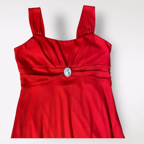 Ruby Rox Vintage Y2K Midi Dress Womens Size XL Red Cocktail Formal